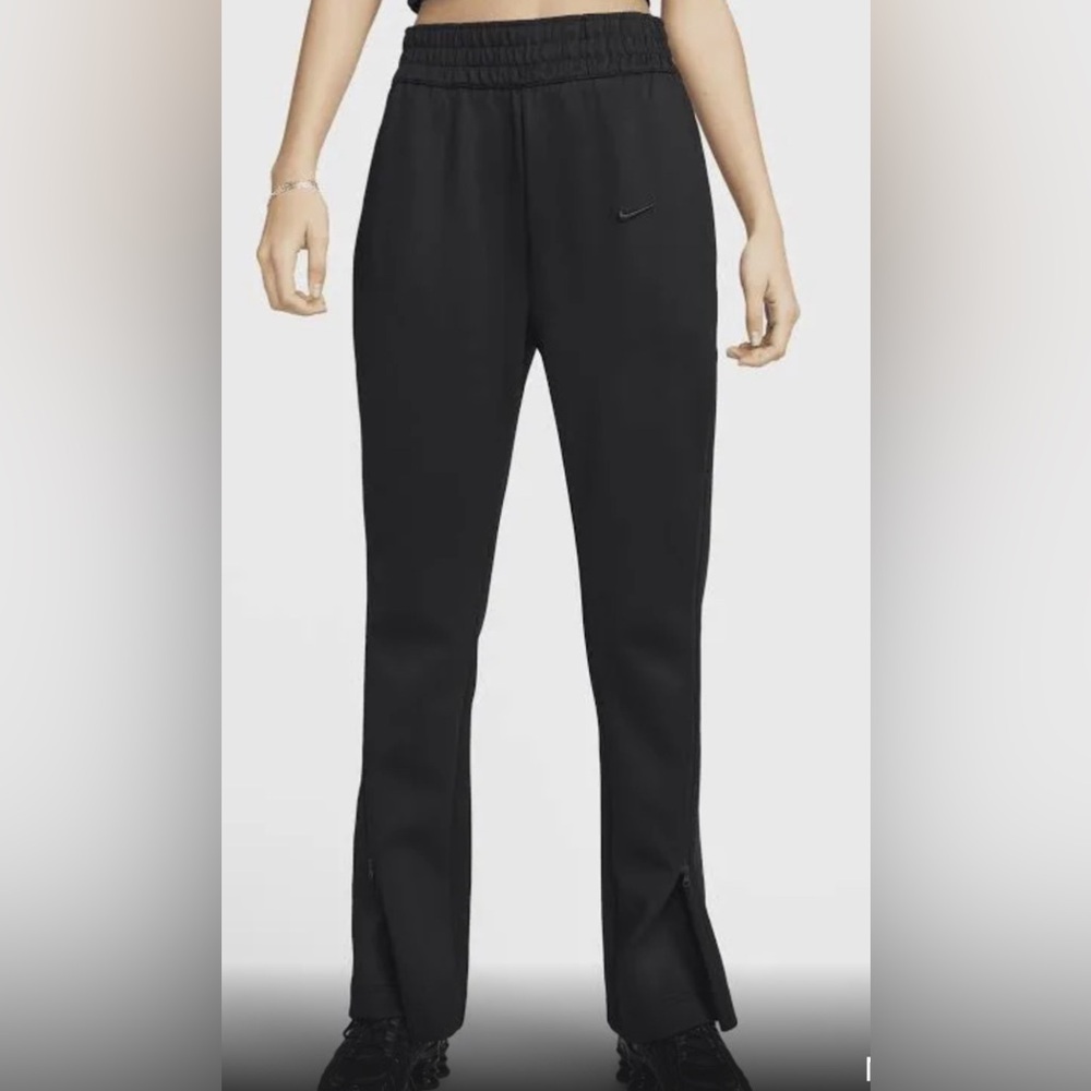 Nike Women's Sportwear Collection Mid-Rise Zip Flared Pants -Black large